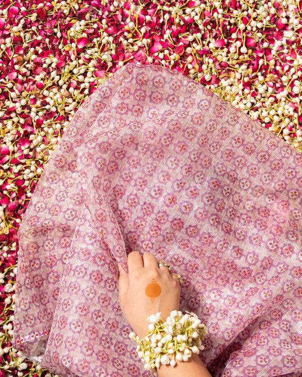 Sitara Orchid - Cotton Kota Doria Fabric