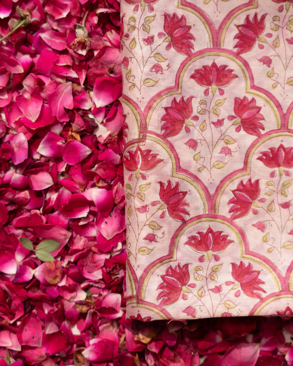 jharokha Blush- Heavy Chanderi Fabric